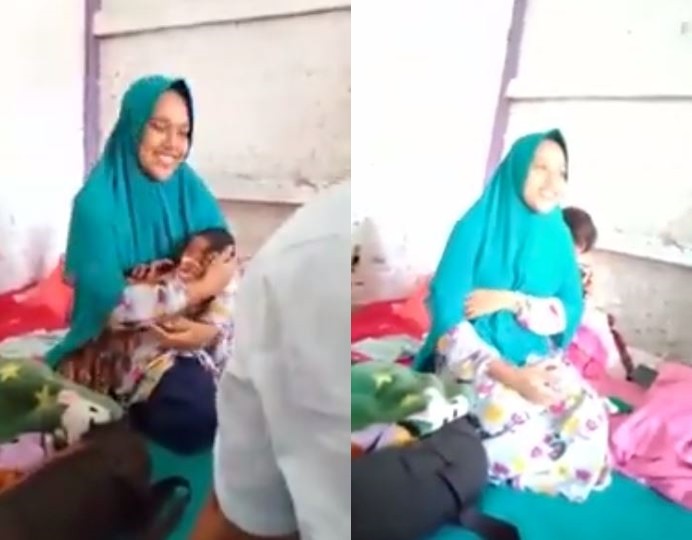 ▲▼印尼少婦稱「一陣風吹過妹妹」就產女   前夫跳出來打臉：孩子明明是我的。（圖／翻攝自Youtube）