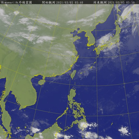 ▲▼0305衛星雲圖。（圖／翻攝中央氣象局）