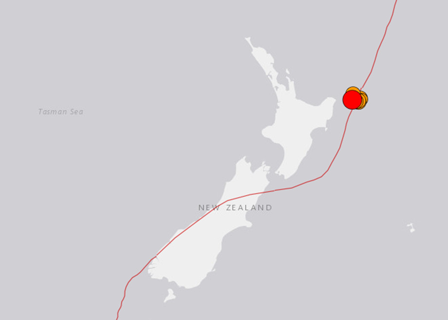 ▲▼ 紐西蘭6日上午發生規模6.4餘震。（圖／翻攝自USGS）