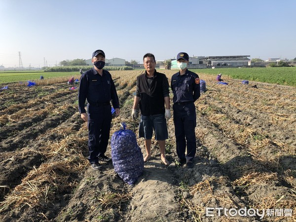 ▲北港警分局為保護農民辛苦所栽種之蒜頭順利收成，於各農區增設巡邏箱，對發生竊案之治安熱點執行定點稽查、加強盤查人車等強化勤務作為。（圖／記者蔡佩旻翻攝）