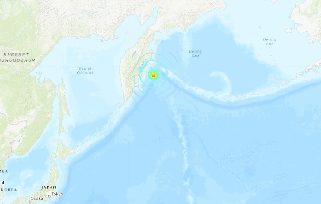 ▲▼俄羅斯外海遭規模6.9強震襲擊。（圖／翻攝自「USGS」）