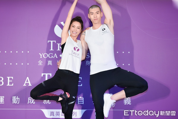 ▲▼林韋君、台灣超模杜威出席TRUE YOGA FITNESS年度代言人。（圖／記者張一中攝）