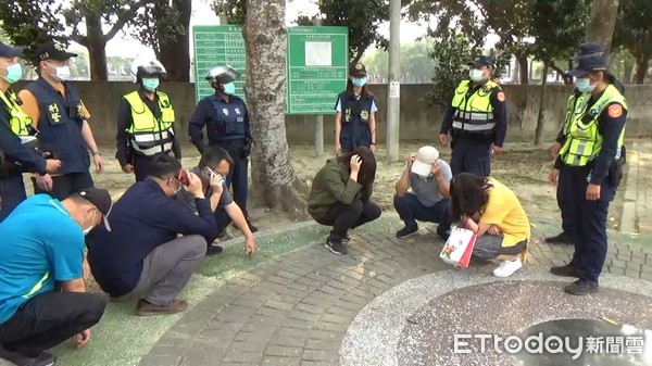 ▲內埔警分局在轄區中興公園進行快打部隊的實警演練          。（圖／記者陳崑福翻攝，以下同）