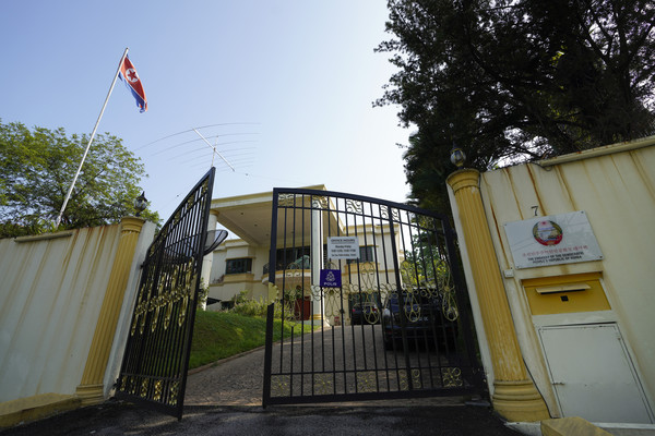 ▲▼19日，北韓駐馬來西亞吉隆坡大使館。（圖／達志影像／美聯社）