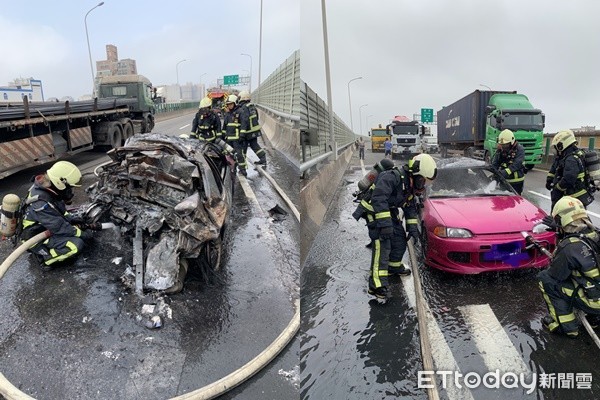 ▲▼西濱火燒車。（圖／民眾提供）