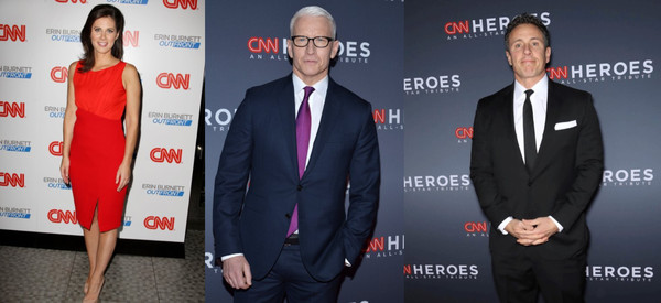 ▲▼Erin Burnett、Anderson Cooper、Chris Cuomo。（圖／記者葉睿涵攝）
