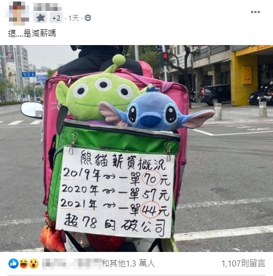 ▲熊貓薪資概況的照片在網路上瘋傳。（圖／翻攝自Facebook／爆廢公社二館）