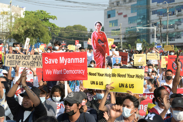 ▲▼緬甸示威。（圖／路透）