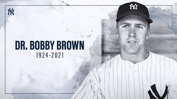 ▲洋基三壘名將布朗（Bobby Brown）過世，享壽96歲。（圖／翻攝自洋基推特）