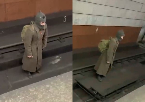 ▲▼莫斯科地鐵　紅軍時空旅人。（圖／翻攝自YouTube）