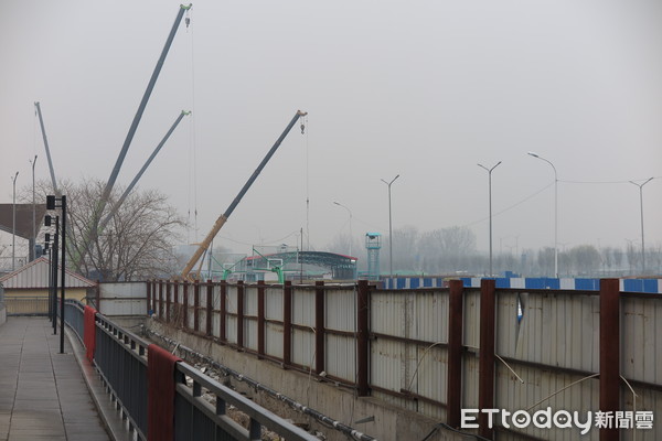 ▲▼2021年3月28日北京環球影城施工現場。（圖／記者陳政錄攝）