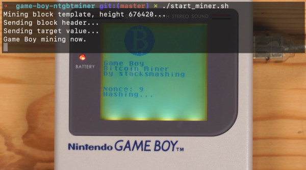 玩家改裝Gameboy上網挖比特幣