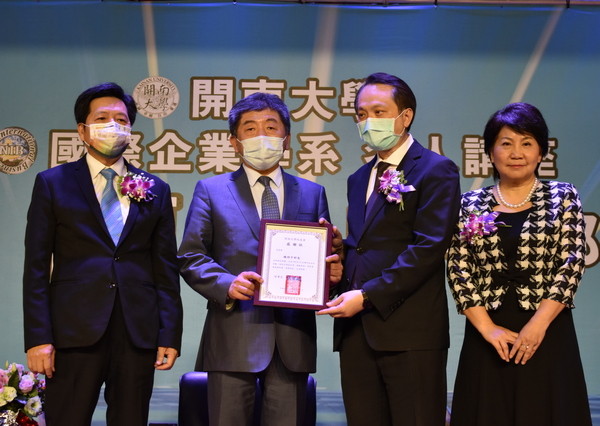 ▲陳時中於開南大學談防疫成功經驗。（圖／記者楊淑媛攝）