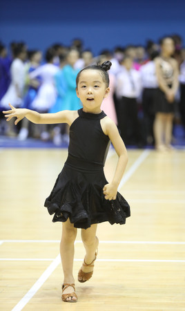 ▲▼總統盃運動舞蹈全場年紀最小五歲的陳品霓             。（圖／中華民國運動舞蹈總會提供）
