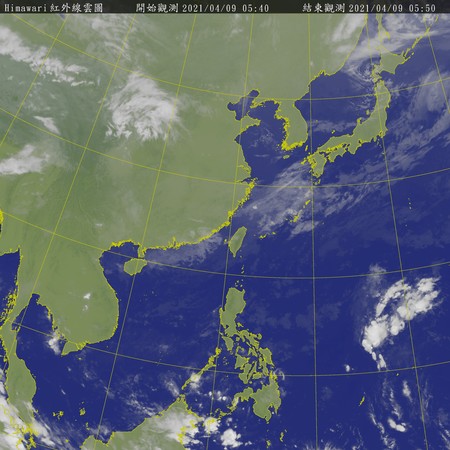 ▲▼0409衛星雲圖。（圖／翻攝中央氣象局）