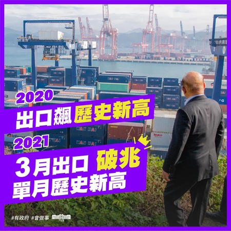 史上首次！　蘇貞昌宣布：台灣三月出口破兆 | ETtoday政治新聞 |