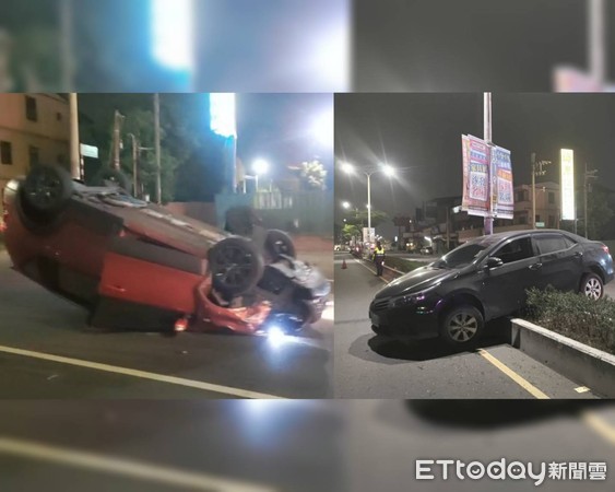 ▲彰化台一線永靖鄉中山路發生2車追撞車禍。（圖／民眾提供）