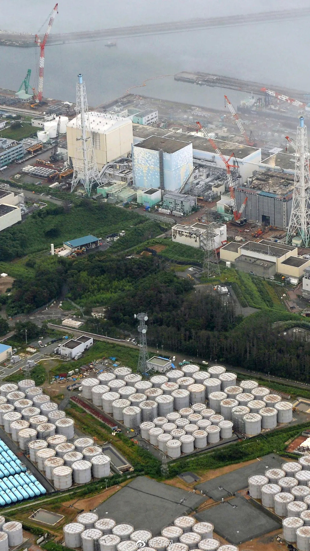 ▲▼日本福島核電廠空拍、核廢料儲存            。（圖／翻攝 新華網）