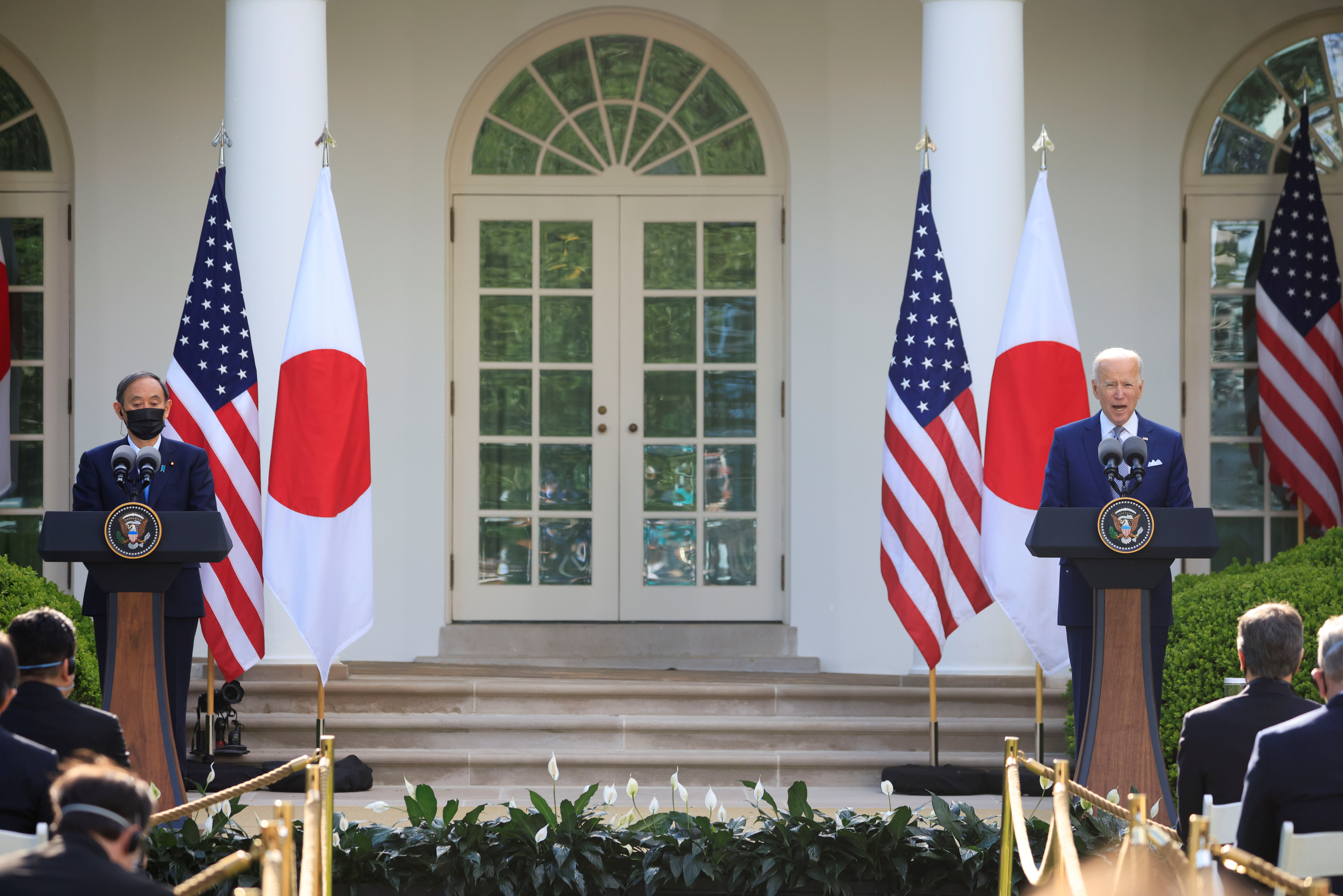 ▲▼美國總統拜登今天與日本首相菅義偉舉行雙邊領袖峰會。（圖／路透社）