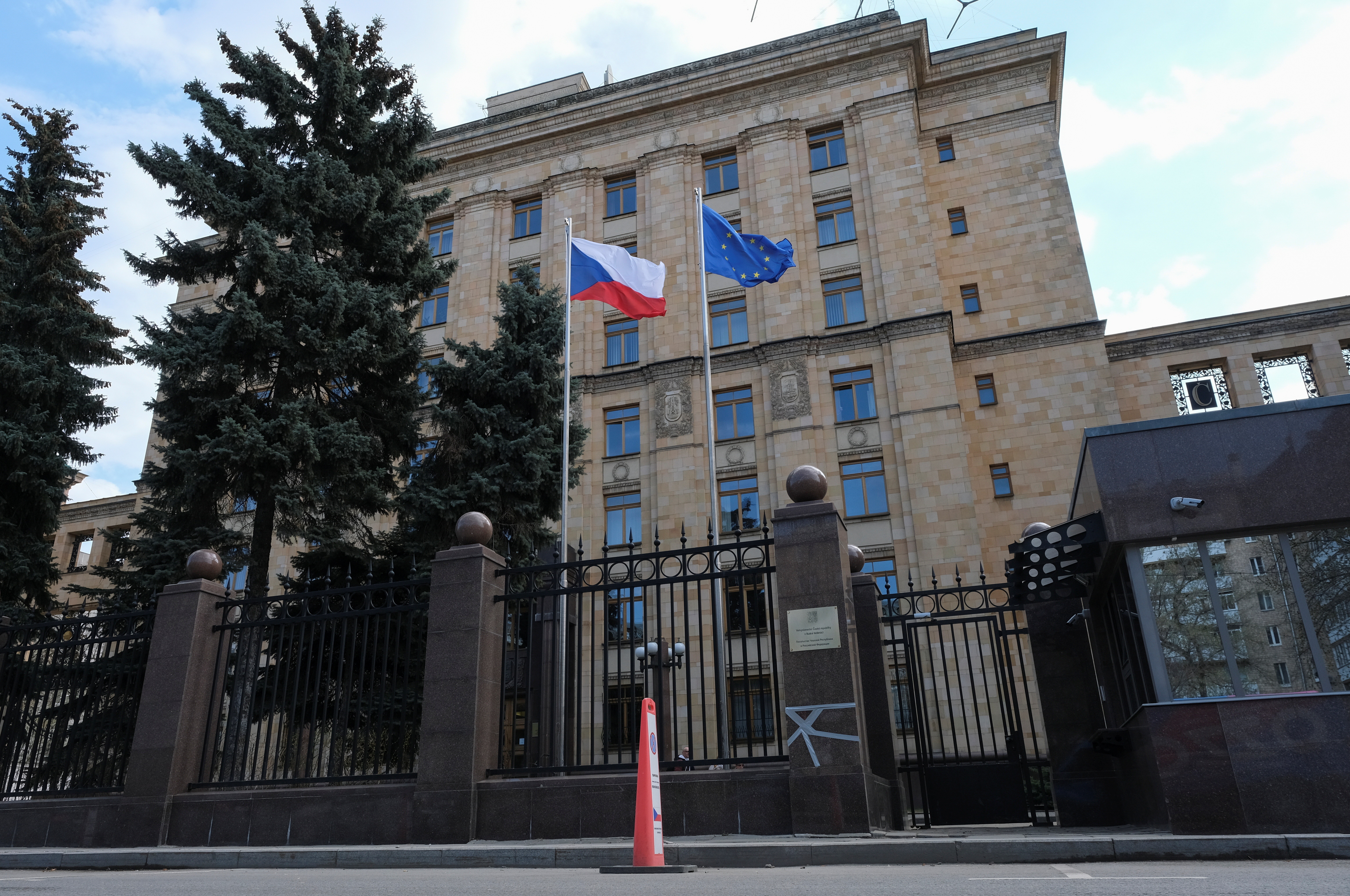 ▲▼捷克駐莫斯科大使館。（圖／路透）