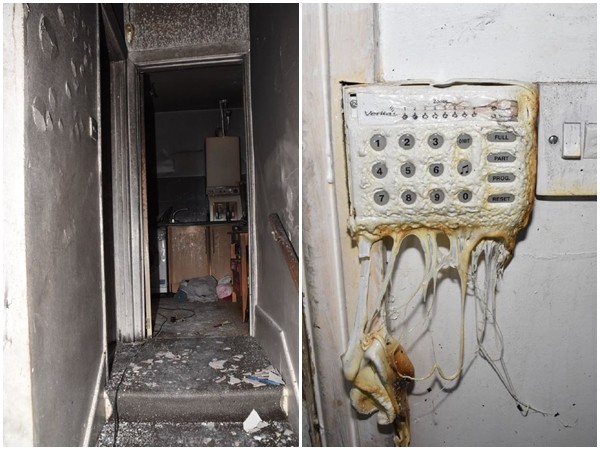 ▲被燒掉的公寓。（圖／翻攝自Facebook／@northumbriapolice）
