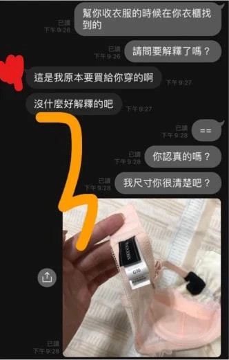 ▲▼男友衣櫃驚見陌生內衣！她曝後續超扯對話　網傻眼：真的要吐血。（圖／翻攝自Dcard）