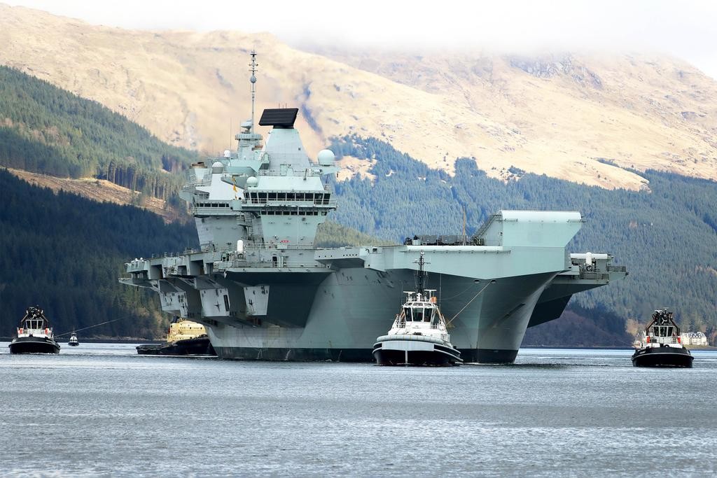 ▲▼英國皇家海軍伊麗莎白女王號航空母艦（HMS Queen Elizabeth）。（圖／翻攝自推特／@HMSQNLZ）