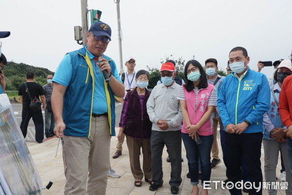 ▲石門新亮點！結合地方「牽罟」特色 闢新北首座地景式藝術公園。（圖／新北市工務局提供）