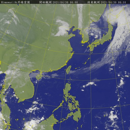 ▲▼衛星雲圖。（圖／翻攝中央氣象局）