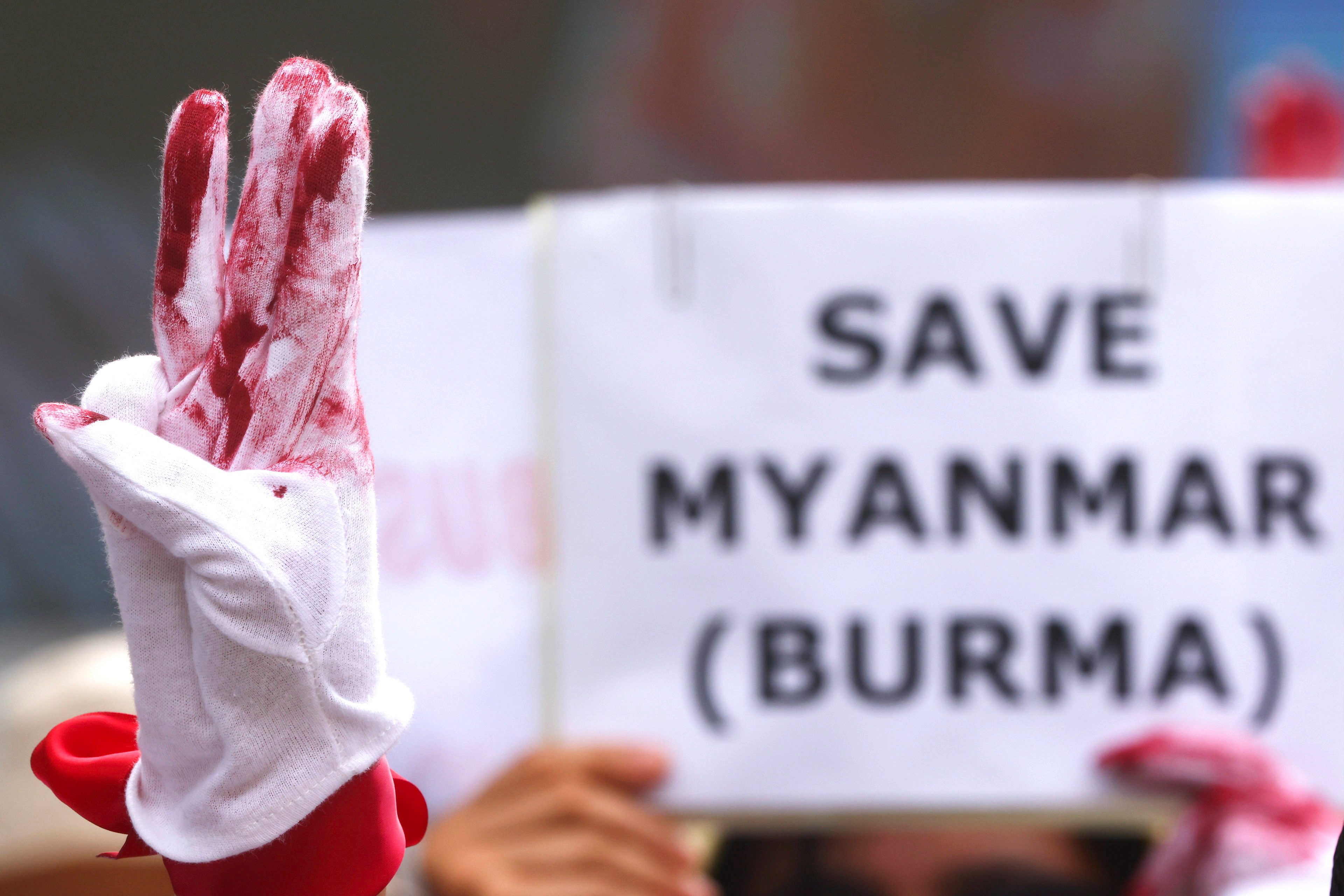 ▲▼緬甸軍事政變3個月，街頭示威不停歇。（圖／路透）