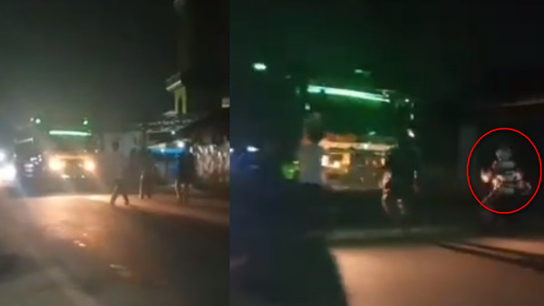 街上玩試膽遊戲！13歲男迎戰大卡車跌倒　鏡頭前慘被輾斃。(圖／翻攝自Twitter）