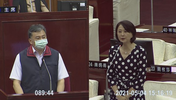 ▲▼北市議員王鴻薇質詢中山分局長許頌嘉「潑蟑案」，19小時無人到案，批警察被當軟腳蝦。（圖／翻攝台北市議會直播）