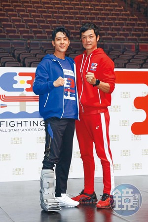 原本《開著餐車交朋友》第2季，打算找胡宇威（左）主持，可惜他在《全明星運動會》傷到腳錯失機會。右為姚元浩。