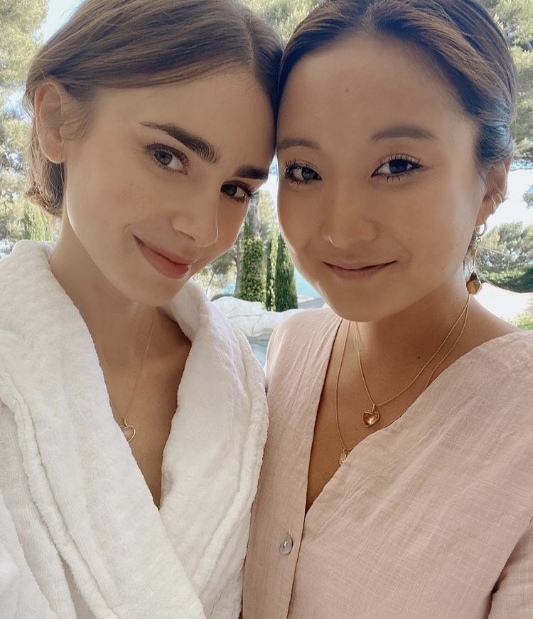 ▲▼莉莉柯林斯。（圖／翻攝自Instagram／lilyjcollins、ashleyparklady）