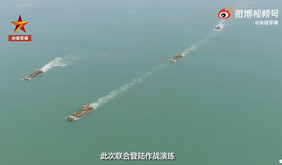 ▲▼中國海軍發佈演習影片。（圖／翻攝自微博）