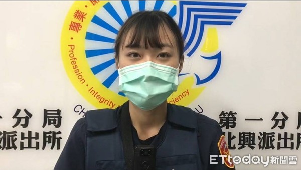 ▲北興派出所所長林韋廷、員警蘇靖雅說明圍捕情況。（圖／記者翁伊森翻攝）