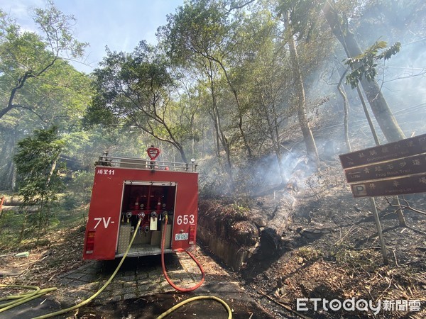 ▲惠蓀林場發生山林大火，近48小時仍在灌救中。（圖／記者高堂堯翻攝）