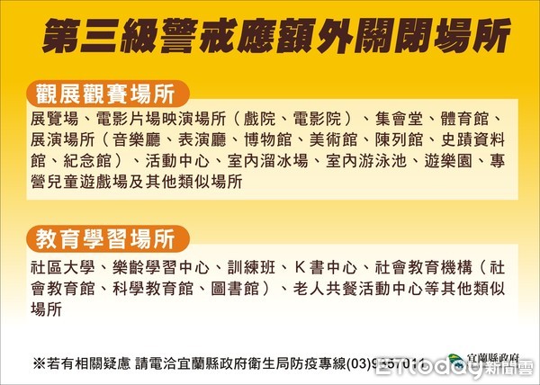 ▲▼宜蘭縣衛生局說明3名確診個案足跡、目前匡列人數。（圖／記者游芳男翻攝）