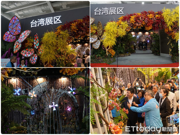 ▲▼花博會台灣展區室內展區在色彩繽紛的花卉中穿插了許多科技元素。（圖／記者趙禕攝）