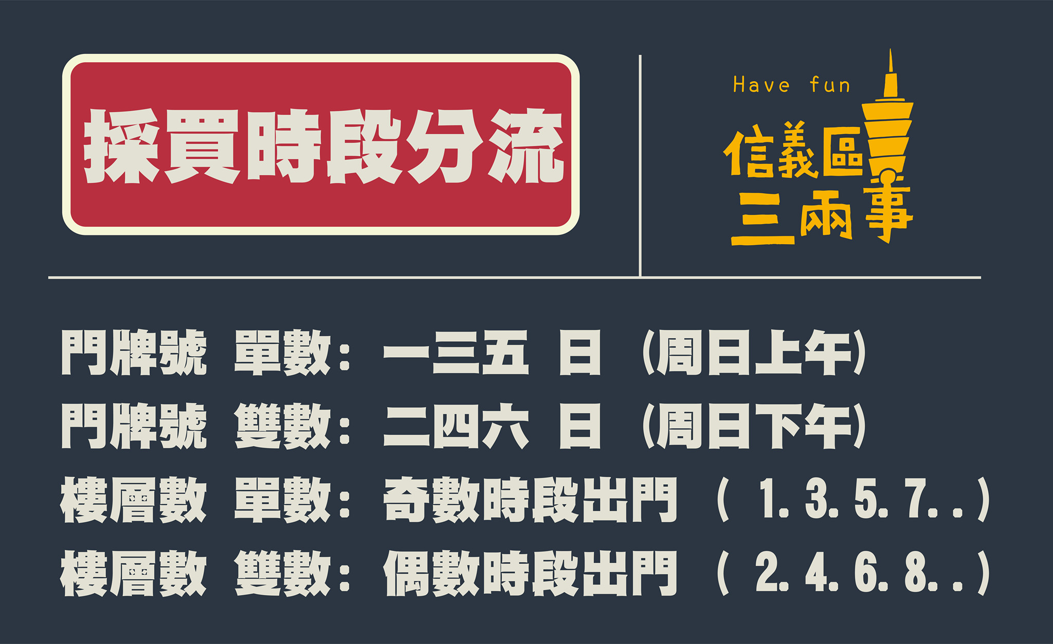 ▲▼信義區三兩事版主東北虎建議大家可以使用上述方式分流。（圖／東北虎授權引用）