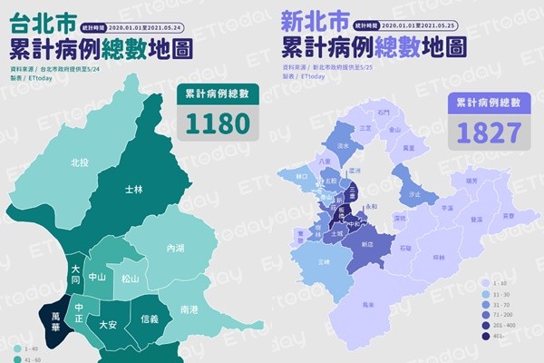 最新雙北病例地圖曝光 一張圖秒看 我家在熱區嗎 Ettoday生活新聞 Ettoday新聞雲