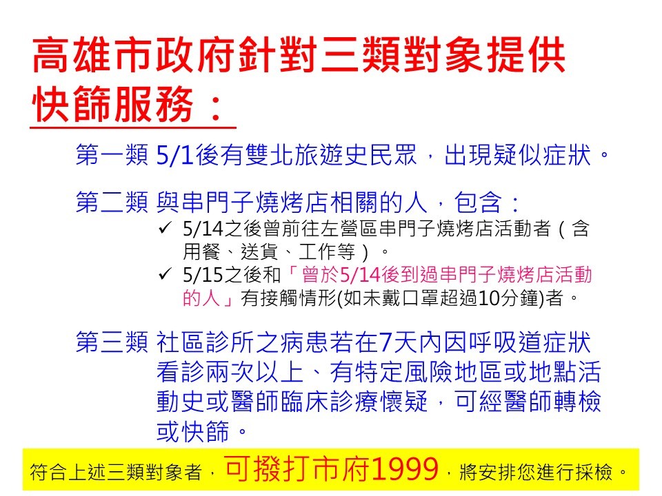 ▲高市府祭出3類對象提供快篩服務 。（圖／高雄市政府提供）