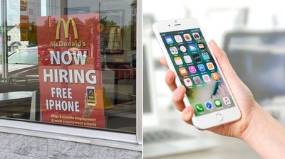 美麥當勞徵才「待滿半年就送iPhone」　網友一面倒不信：是啥型號都沒說