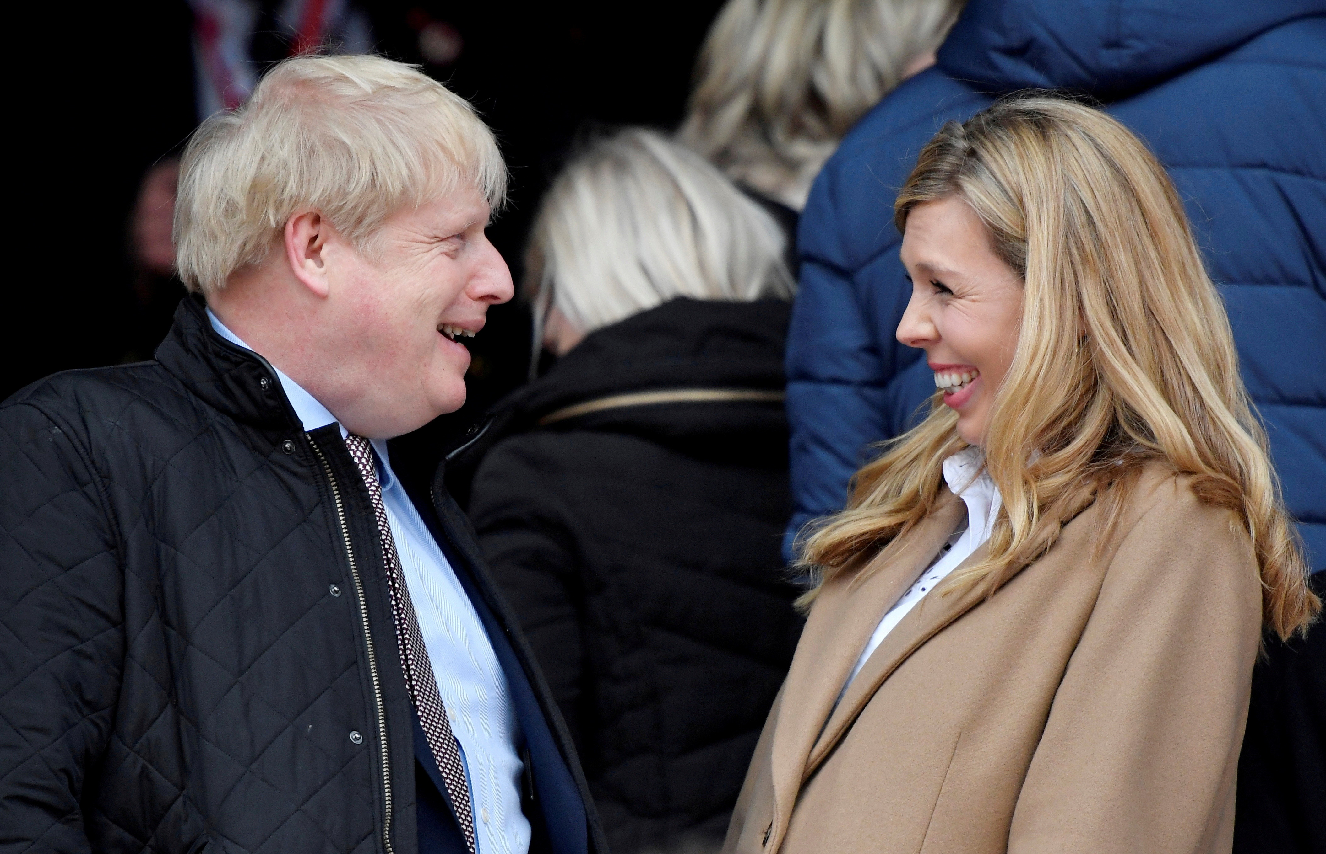 ▲▼英國首相強生（Boris Johnson）與未婚妻席孟茲（Carrie Symonds）在倫敦西敏主教座堂秘密完婚。（圖／記者張靖榕攝）