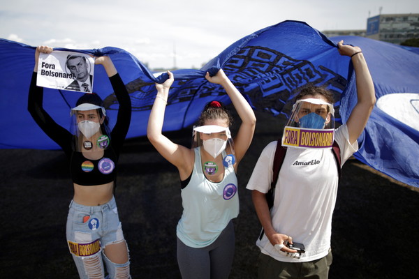 ▲▼ 巴西總統波索納洛（Jair Bolsonaro）疫不力，全國至少16城串連示威。（圖／路透）