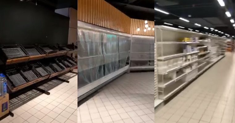 ▲▼馬來西亞超市被搶空。（圖／翻攝自Facebook／频道361 - Channel 361）
