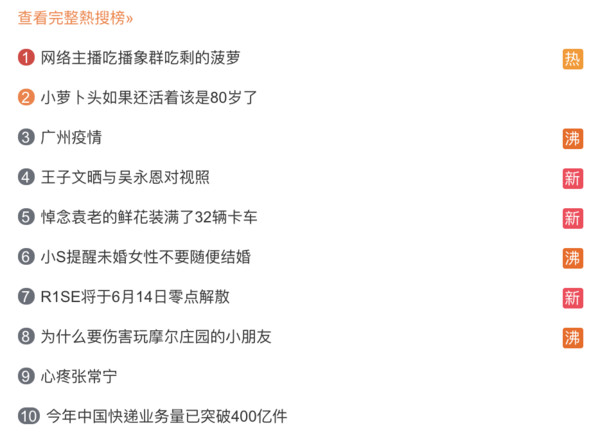 ▲「小S提醒未婚女性不要隨便結婚」登微博熱搜。（圖／翻攝自微博）