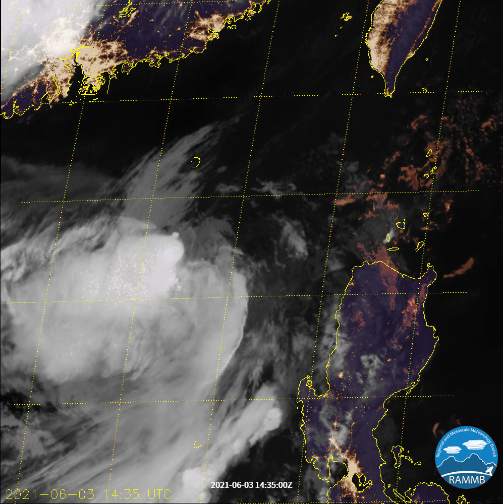 ▲▼彩雲颱風  。（圖／中央氣象局、翻攝NOAA、RAMMB）