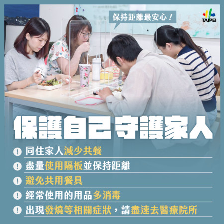 ▲▼台北市6/3疫情最新狀況，新防疫主張在家不要共餐、浴廁也要「分艙分流」。（圖／台北市政府提供）