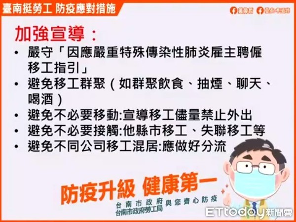 ▲台南新增2例本土確診案11100及案11102，2案共匡列11人，快篩全部是陰性，並已完成疫調及足跡消毒。（圖／記者林悅翻攝，下同）